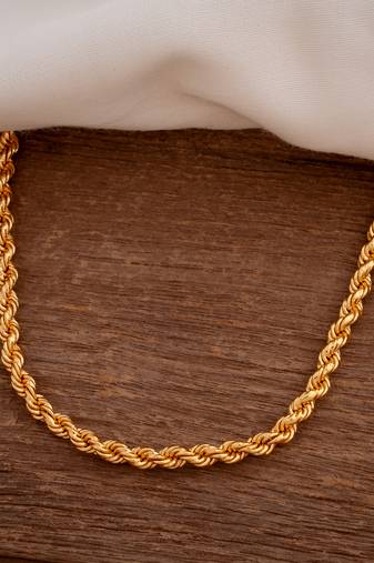 Rope chain 24" Medium length one gram gold