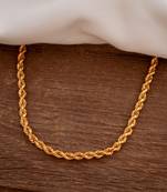 Rope chain 24" Medium length one gram gold