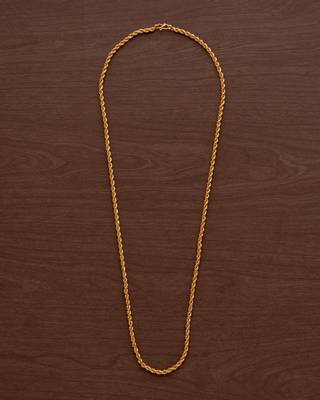 Rope chain 24" Medium length one gram gold 2