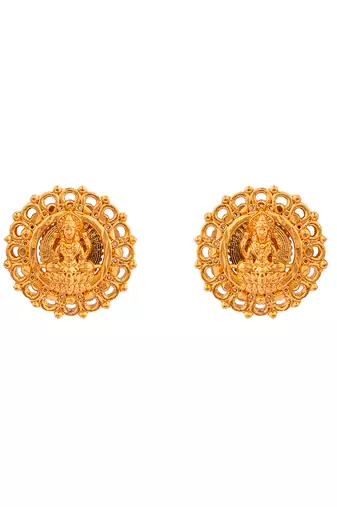 Laxmi earrings bush type opening one gram gold