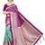 Dark purple printed bhagalpuri silk saree with blouse