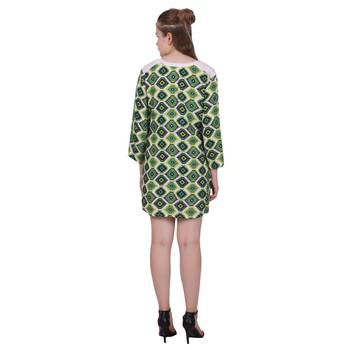 Green Printed Cotton Ethnic Kurti 4