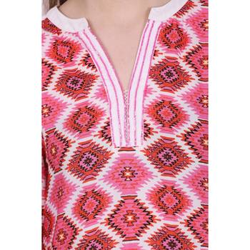Pink Printed Cotton Ethnic Kurti 5