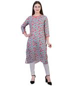Multicolor Printed Viscose Ethnic Kurti