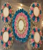 Beautiful Artificial rose flowers tlight/tealight candle holder