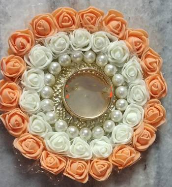 Beautiful Artificial rose flowers tlight/tealight candle holder 1