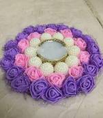 Beautiful Artificial rose flowers tlight/tealight candle holder