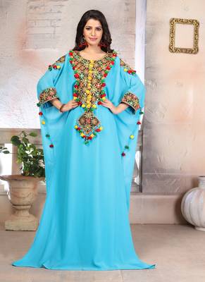Woman Georgette Embroidery Kaftan 1