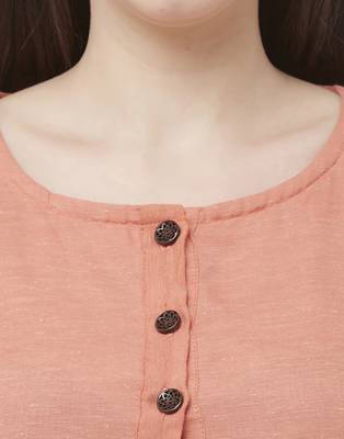 Peach plain viscose ethnic-kurtis 3