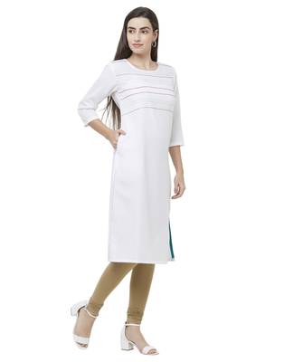 White plain cotton poly ethnic-kurtis 4