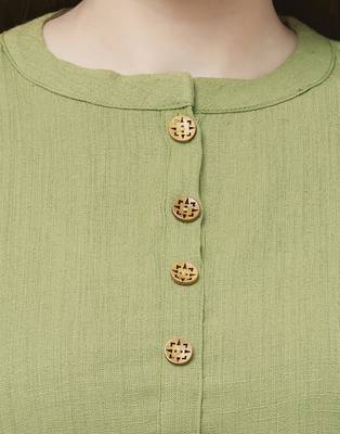 Green plain viscose ethnic-kurtis 3