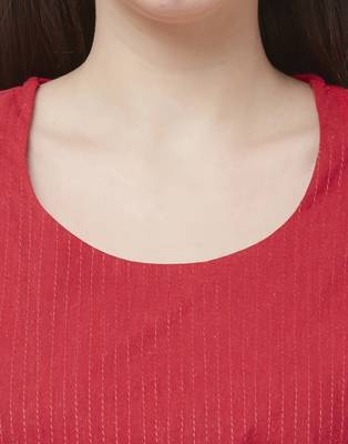 Maroon plain viscose ethnic-kurtis 3