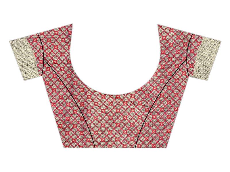 Blue Woven Banrasi Saree With Blouse