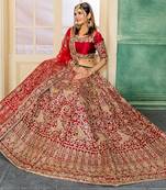 Maroon Malai Satin Lehengha Choli