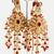 Red Gold Diamante Stone Studded Floral Sahara Earrings