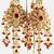 Red Gold Diamante Stone Studded Floral Sahara Earrings