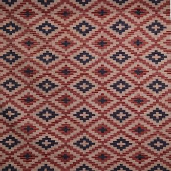 Multicolour Jute Geometric Patterned Hand Woven Carpet 4