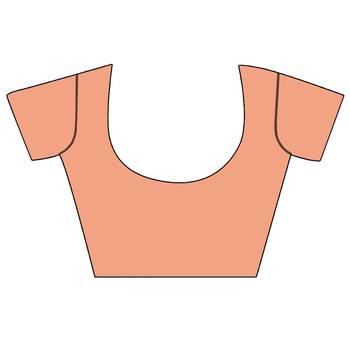 Orange Woven Brasso Saree With Blouse 4