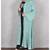 Sea Green Cotton Linen Jacket Style Dress