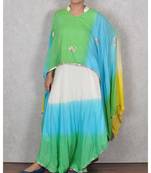 Multicolored Rayon Gota Work Dress