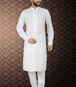 White Stylish Embroidery Kurta Set