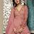 Pink Color Wedding Wear Designer Plazo Suit 