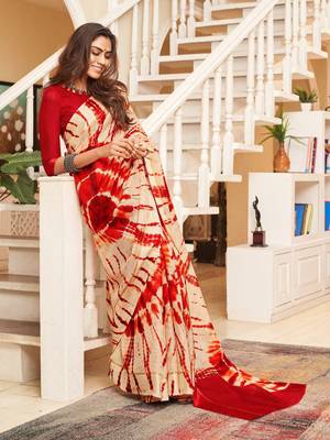 Peach woven cotton saree with blouse 1