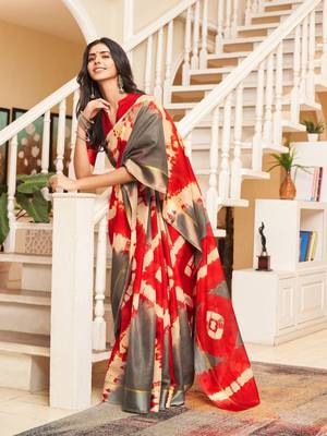 Grey woven cotton saree with blouse 1