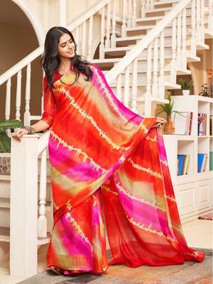 Multicolor woven cotton saree with blouse 1