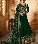 Green embroidered georgette salwar