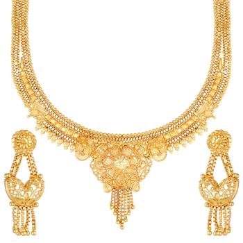 Asmitta Festive Wear 1 Gram Gold Plated Necklace Set For Women 1