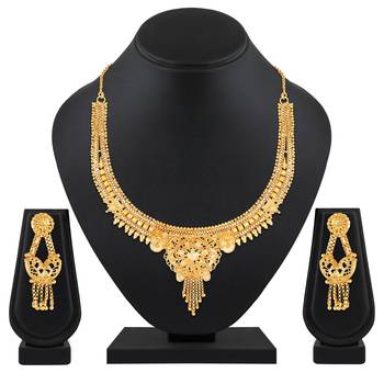 Asmitta Festive Wear 1 Gram Gold Plated Necklace Set For Women 2