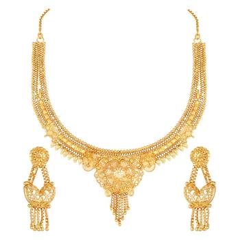 Asmitta Festive Wear 1 Gram Gold Plated Necklace Set For Women 3