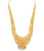 Asmitta Traditional 1 Gram Gold Plated Long Necklace Set For Women