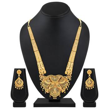 Asmitta Wedding Wear 1 Gram Gold Plated Necklace Set For Women 1