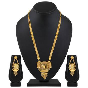 Asmitta Traditional 1 Gram Gold Plated Necklace Set For Women 2