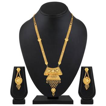 Asmitta Ethnic 1 Gram Gold Plated Necklace Set For Women 2
