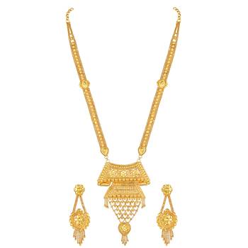 Asmitta Ethnic 1 Gram Gold Plated Necklace Set For Women 3
