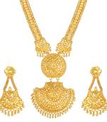 Asmitta Ethnic 1 Gram Gold Plated Necklace Set For Women