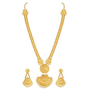 Asmitta Ethnic 1 Gram Gold Plated Necklace Set For Women 3