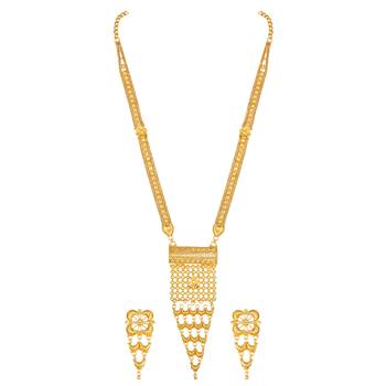 Asmitta Ethnic 1 Gram Gold Plated Necklace Set For Women 3