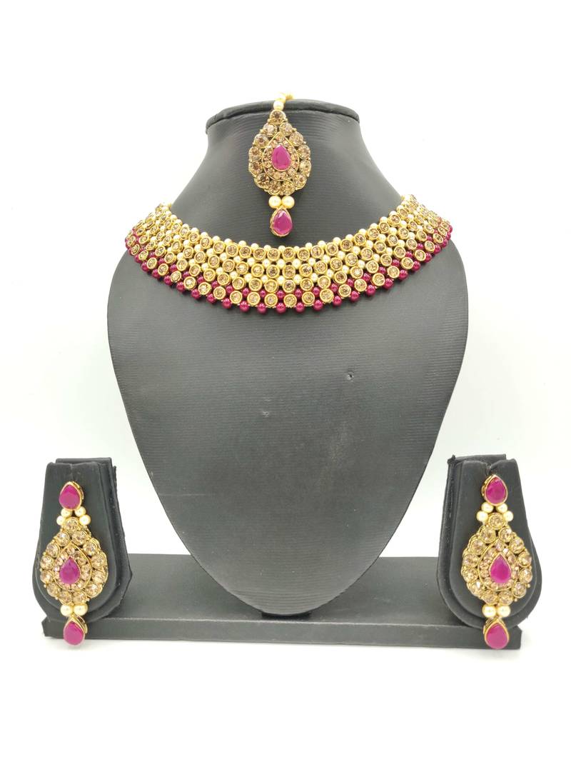 Red Kundan Necklace Sets