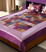 multicolour Silk Sparkling Double Bedding Set(king size)