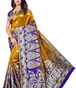 Yellow Woven Pure Kanjivaram Silk Saree With Blouse