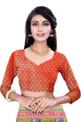 Multicolor Woven Pure Kanjivaram Silk Saree With Blouse 4