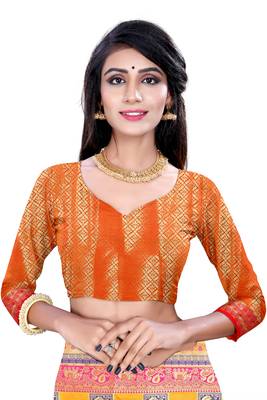 Multicolor Woven Pure Kanjivaram Silk Saree With Blouse 4
