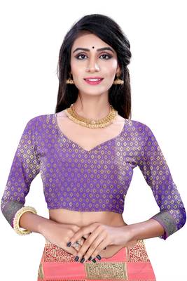 Multicolor Woven Pure Kanjivaram Silk Saree With Blouse 4