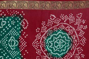 Multicolor hand woven art silk saree with blouse 5