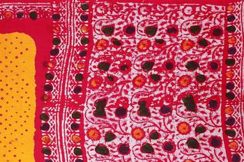 Multicolor hand woven art silk saree with blouse 5