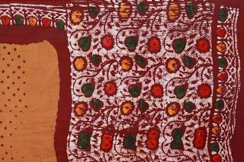 Multicolor hand woven art silk saree with blouse 5